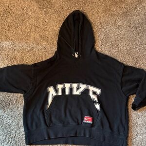 Nike Black Hoodie with White Logo